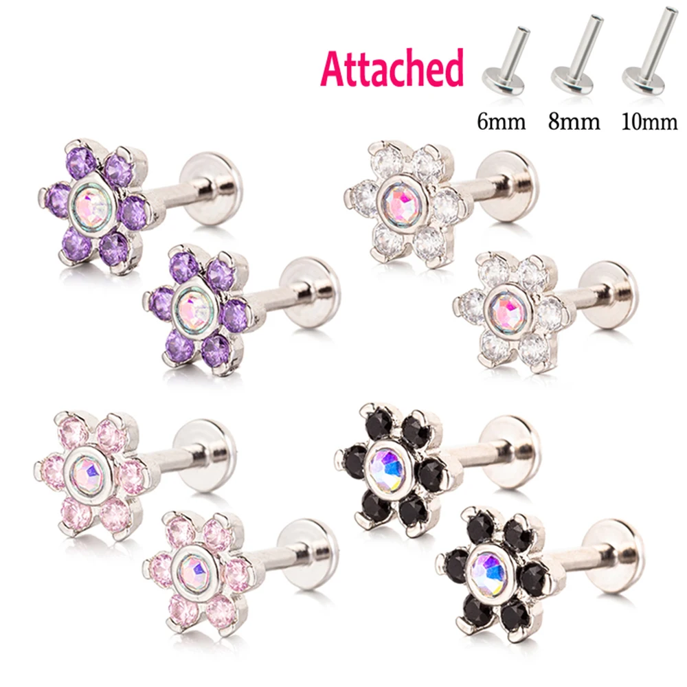 1pc Cubic Zirconia Flower Labret Monroe Lip Ring Women Surgical Steel 16g Body Jewelry Ear Cartilage Tragus Helix Piercing
1pc Cubic Zirconia Flower Labret Monroe Lip Ring Women Surgical Steel 16g Body Jewelry Ear Cartilage Tragus Helix Piercing
