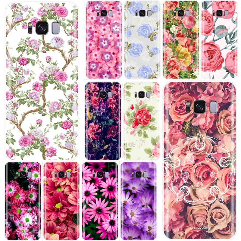 Sexy Floral Pattern Cover TPU Phone Case For Samsung Galaxy S6 S7 S8 S9 S10 PLUS S6EDGE S7EDGE NOTE8 9 S10LITE S10E | Мобильные