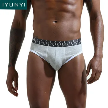 IYUNYI Men Underwear Briefs Breathable Cotton Underpants Mens U Convex Big Pouch Briefs Cuecas Bikini Male Panties 
IYUNYI Men Underwear Briefs Breathable Cotton Underpants Mens U Convex Big Pouch Briefs Cuecas Bikini Male Panties