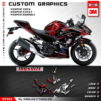 KUNGFU GRAPHICS Custom Motorcycle Sticker Kit Decals Wraps for Kawasaki Ninja 250 Ninja250 2020, Red, White
KUNGFU GRAPHICS Custom Motorcycle Sticker Kit Decals Wraps for Kawasaki Ninja 250 Ninja250 2020, Red, White