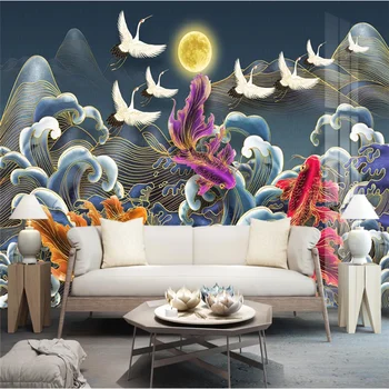 Custom Chinese guppies koi crane crane landscape painting living room bedroom background wallpaper mural
Custom Chinese guppies koi crane crane landscape painting living room bedroom background wallpaper mural