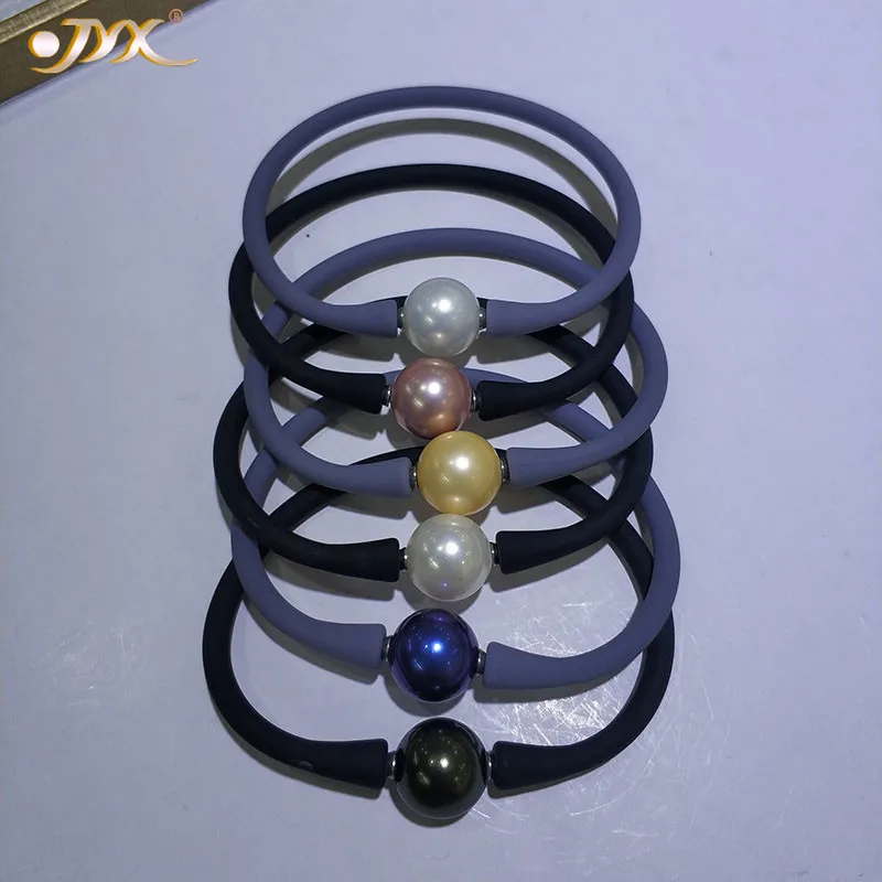 JYX Charming Shell Pearl Silicon Bracelet 14mm pearl bracelet Multi Color Daily Jewelry for Women Girl Gift 8"
JYX Charming Shell Pearl Silicon Bracelet 14mm pearl bracelet Multi Color Daily Jewelry for Women Girl Gift 8"