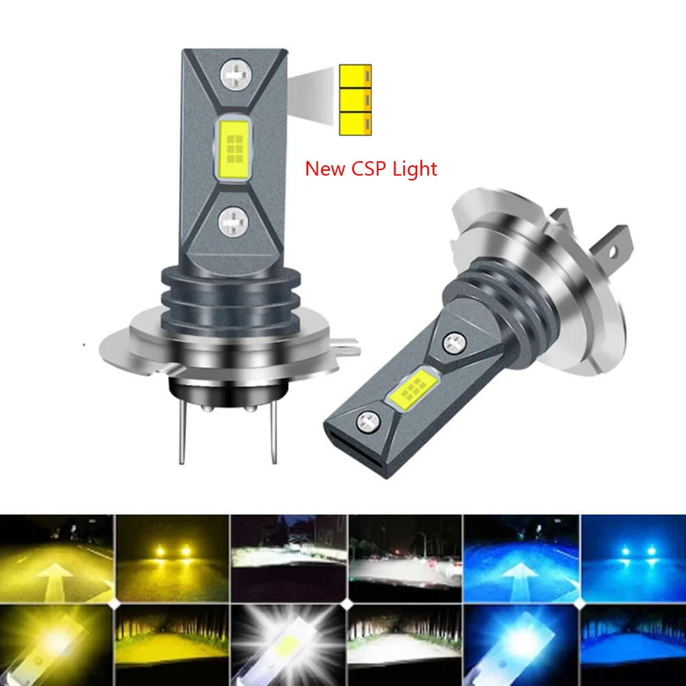 

2Pcs CSP H8 H11 Lamp H4 Led H7 H1 H3 Car Headlight Bulbs For Auto H27 881 HB3 HB4 Led Automotive 12V 80W 20000LM 6000K 4300K