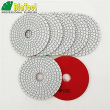 SHDIATOOL 7pcs 4" diamond wet flexible polishing pads B #100 100mm White bond girnding sanding disc for granite stone marble 
SHDIATOOL 7pcs 4" diamond wet flexible polishing pads B #100 100mm White bond girnding sanding disc for granite stone marble