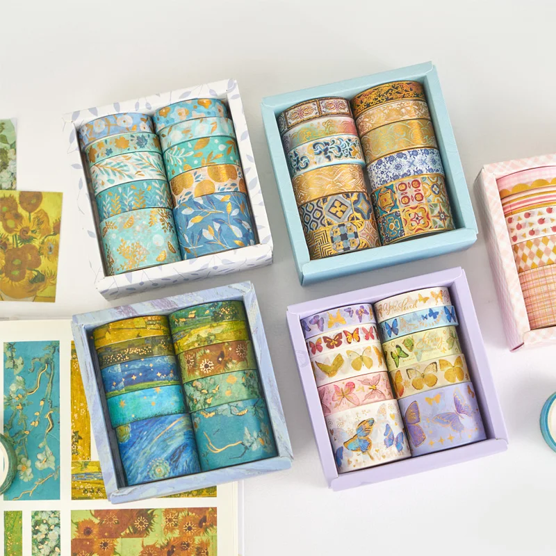 10pcs Gold Foil Washi Tapes Set Vintage Splendid Flower Adhesive Masking Tape Home DIY Album Diary Gift Decoration Stickers F674
10pcs Gold Foil Washi Tapes Set Vintage Splendid Flower Adhesive Masking Tape Home DIY Album Diary Gift Decoration Stickers F674