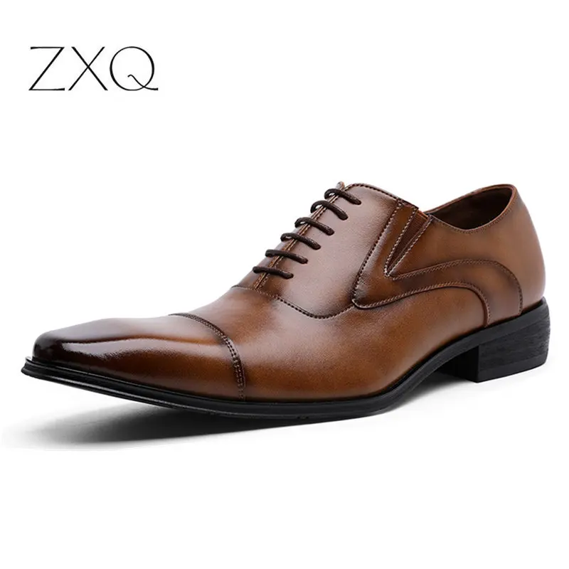39-45 Mens Formal Cow Leather Men Shoes Stylish Business Gentleman's Comfortable Pointed Toe Derby Shoes Men
39-45 Mens Formal Cow Leather Men Shoes Stylish Business Gentleman's Comfortable Pointed Toe Derby Shoes Men