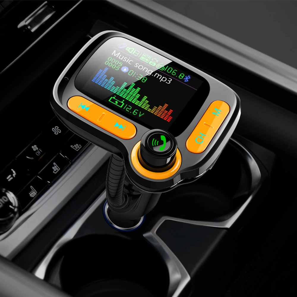 Bluetooth 5.0 FM Transmitter Handsfree Car Kit Support QC 3.0 Dual USB Car Fast Charger with Colorful Screen MP3 Radio Adapter
Bluetooth 5.0 FM Transmitter Handsfree Car Kit Support QC 3.0 Dual USB Car Fast Charger with Colorful Screen MP3 Radio Adapter