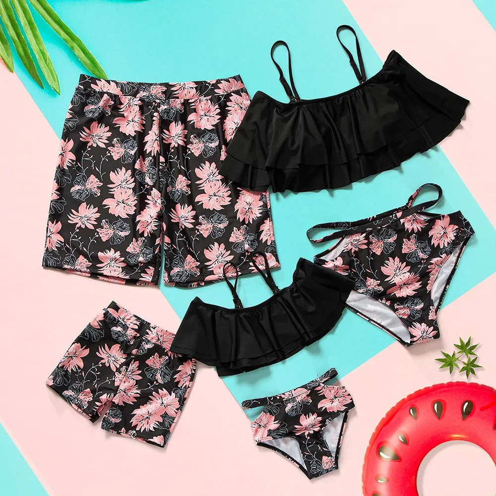 Flower Family Matching Swimsuits Tank Ruffled Mother Daughter Swimwear Mommy and Me Clothes Outfits Look Father Son Swim Shorts
Flower Family Matching Swimsuits Tank Ruffled Mother Daughter Swimwear Mommy and Me Clothes Outfits Look Father Son Swim Shorts