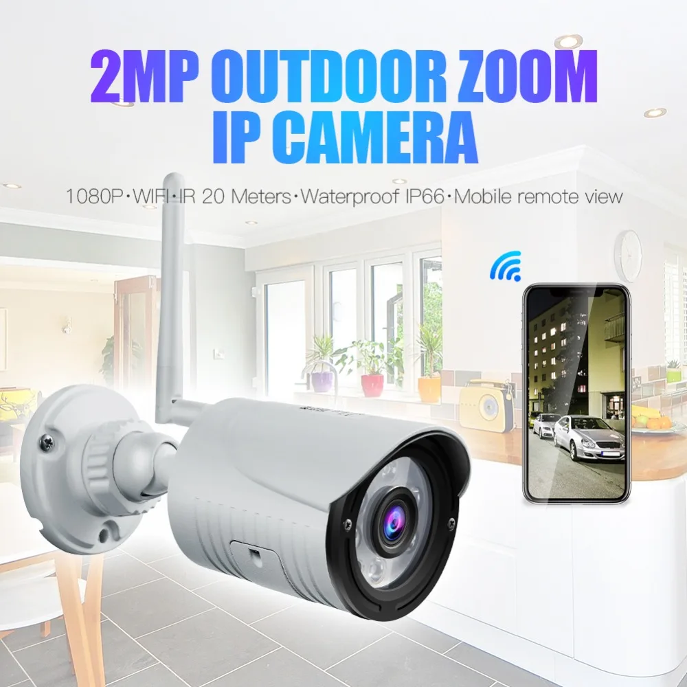 HD 1080P 2MP Wireless Security Wifi IP Camera Waterproof Night Vision IR Motion Detection Surveillance Camera Bullet IP Camera
HD 1080P 2MP Wireless Security Wifi IP Camera Waterproof Night Vision IR Motion Detection Surveillance Camera Bullet IP Camera