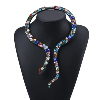 Bohemian Crystal Snake Necklace for Women Colorful Luxury Special Wedding Holiday Animals Maxi Ststament Necklace Wholesale
Bohemian Crystal Snake Necklace for Women Colorful Luxury Special Wedding Holiday Animals Maxi Ststament Necklace Wholesale