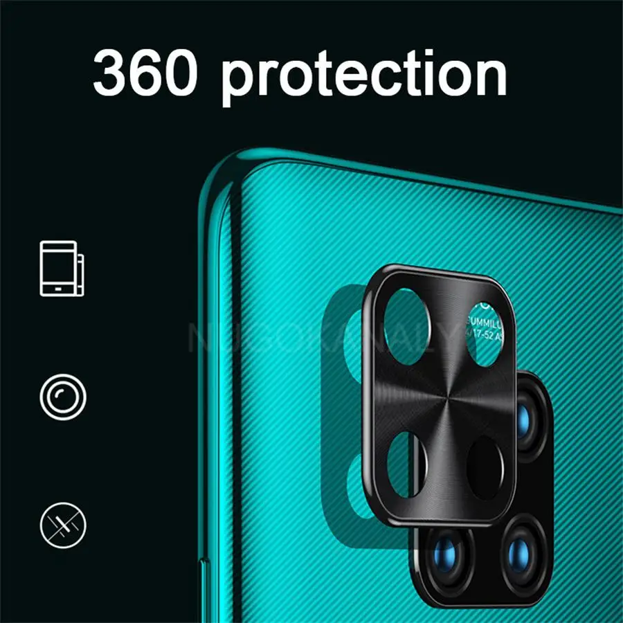 Защитный чехол для объектива камеры с металлическим кольцом Xiaomi Redmi Note 9 Pro Max 9s 8 8T 7