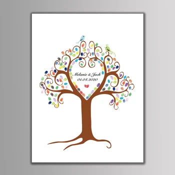Customized Fingerprint Tree Guestbook Name Date Canvas Print Personalized DIY for Engagement Party Wedding baby Shower
Customized Fingerprint Tree Guestbook Name Date Canvas Print Personalized DIY for Engagement Party Wedding baby Shower