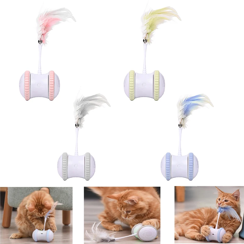 Smart Interactive Cat Toy Lrregular Rotating Mode Balance Car Toy Cats Funny Pet Game Electronic Cat Toy LED Light Feather Toys
Smart Interactive Cat Toy Lrregular Rotating Mode Balance Car Toy Cats Funny Pet Game Electronic Cat Toy LED Light Feather Toys