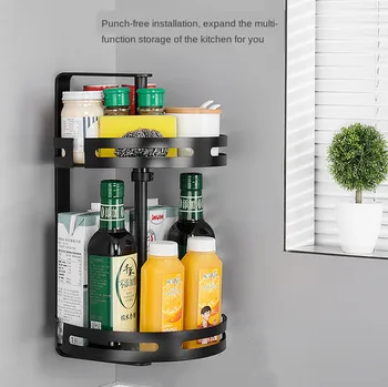 360 Degree Revolving Kitchen Wall Mounted Shelf Multifunctional Up And Down Adjustable Corner Storage Box Kitchen Organizer
360 Degree Revolving Kitchen Wall Mounted Shelf Multifunctional Up And Down Adjustable Corner Storage Box Kitchen Organizer