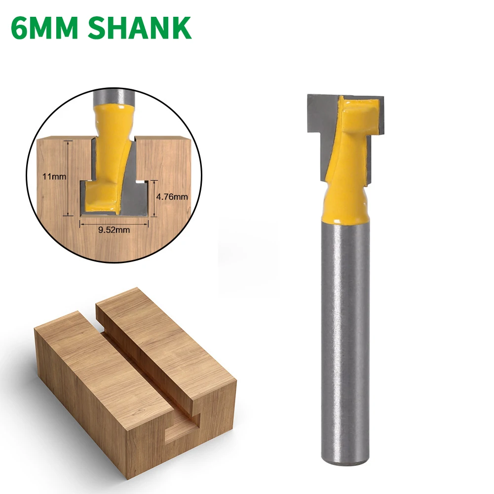 1PC 6MM Shank Milling Cutter Wood Carving T-Slot Milling Cutter Router Bit With 3/8" Wide Hex-Bolt Caps Tools For Woodworking
1PC 6MM Shank Milling Cutter Wood Carving T-Slot Milling Cutter Router Bit With 3/8" Wide Hex-Bolt Caps Tools For Woodworking