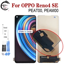 AMOLED ÉCRAN LCD Pour OPPO Reno4 SE écran de téléphone portable D'écran PEAM00 PEAT00 LCD Tactile Capteur Remplacement D'assemblée de Convertisseur Analogique-Numérique Reno 4 SE D'affichage=