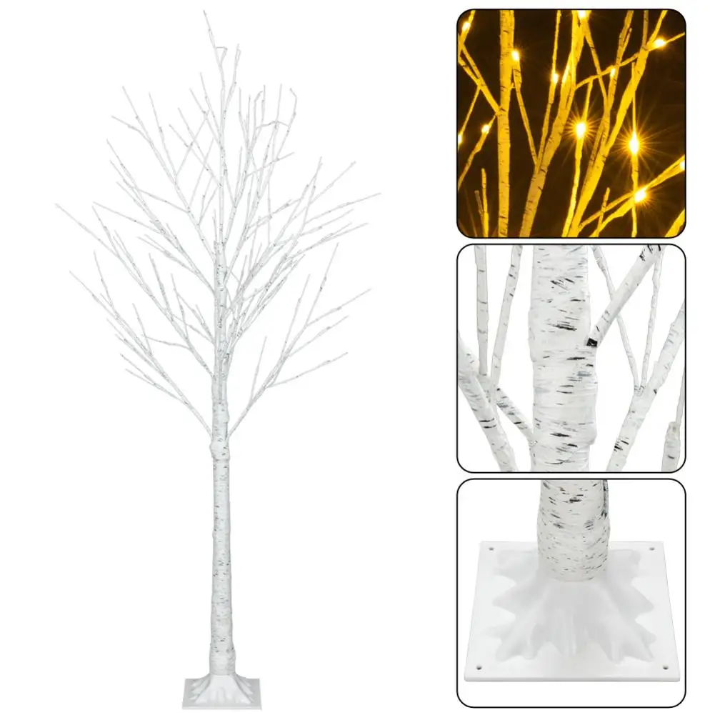 4FT Christmas Tree White Artificial New Year Tree With 48 LED Lamp Xmas Tree For Home Office Shoppong Mall Christmas Decorations
4FT Christmas Tree White Artificial New Year Tree With 48 LED Lamp Xmas Tree For Home Office Shoppong Mall Christmas Decorations