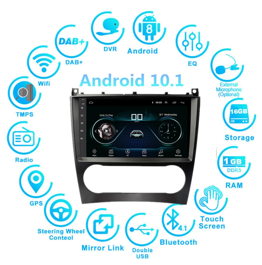 9 ''Android 10,1 автомобильное стерео радио GPS WiFi FM для Mercedes Benz C CLK CLC W203 W209
9 ''Android 10,1 автомобильное стерео радио GPS WiFi FM для Mercedes Benz C CLK CLC W203 W209