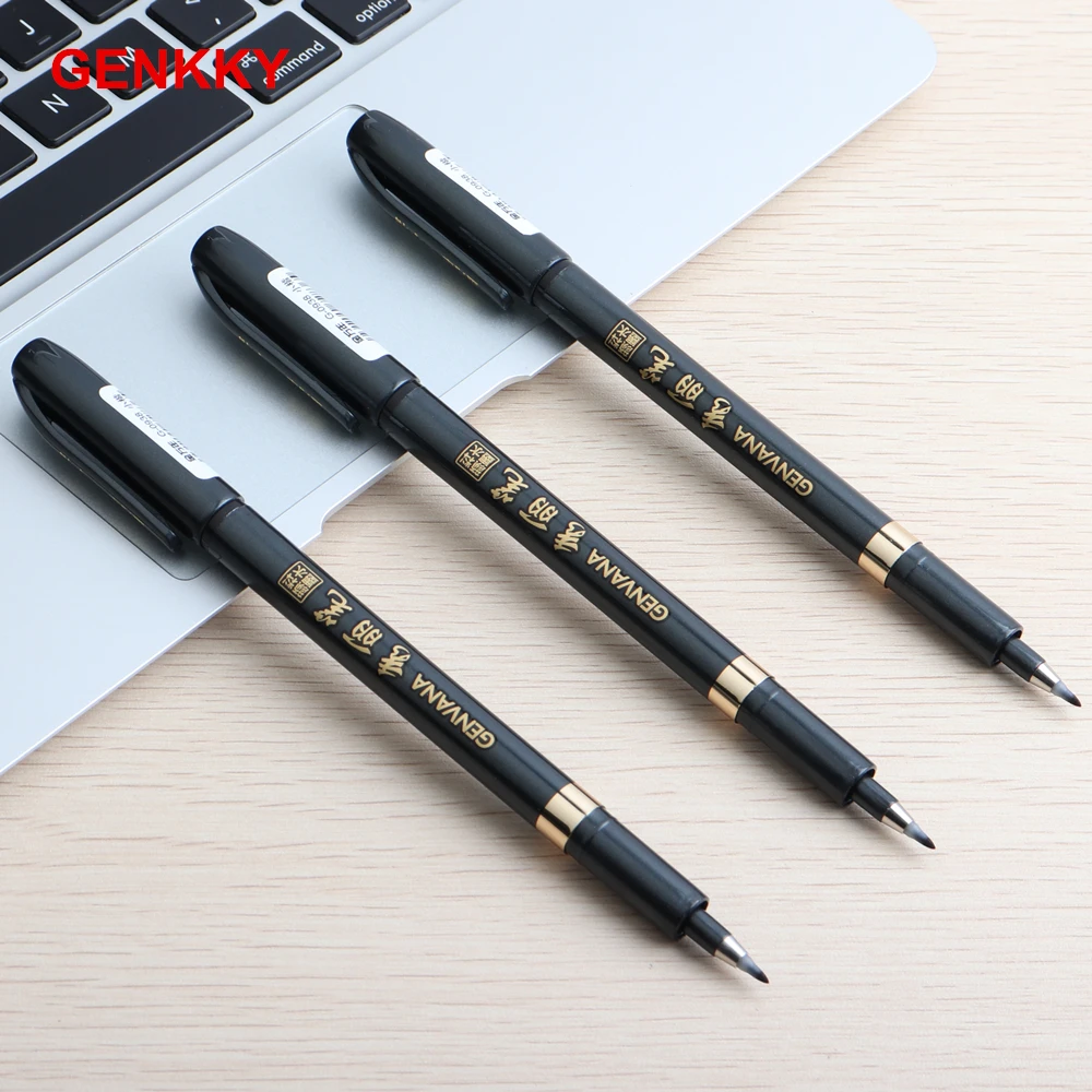 GENKKY Promotion Calligraphy Pen Hand Lettering Pens Brush Lettering Pens Markers for Writing Drawing Black Ink Pens Art Marker
GENKKY Promotion Calligraphy Pen Hand Lettering Pens Brush Lettering Pens Markers for Writing Drawing Black Ink Pens Art Marker