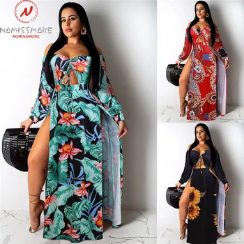 Beach Style Women Summer Holiday Long Dress Irregular High Split Design Hollow Out Slash Neck Long Sleeve High Waist Slim Dress
Beach Style Women Summer Holiday Long Dress Irregular High Split Design Hollow Out Slash Neck Long Sleeve High Waist Slim Dress