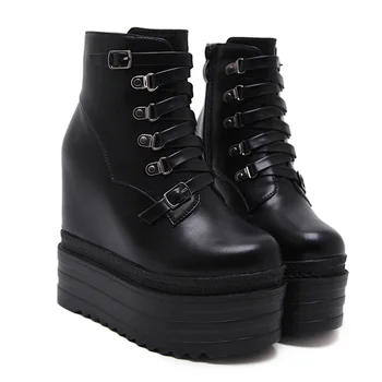 Women Ankle Boots Black Punk Motorcycle Boots Women Black Platform Wedge Shoes Women's High Heel Boots Fall Buckle Platform Boot
Women Ankle Boots Black Punk Motorcycle Boots Women Black Platform Wedge Shoes Women's High Heel Boots Fall Buckle Platform Boot