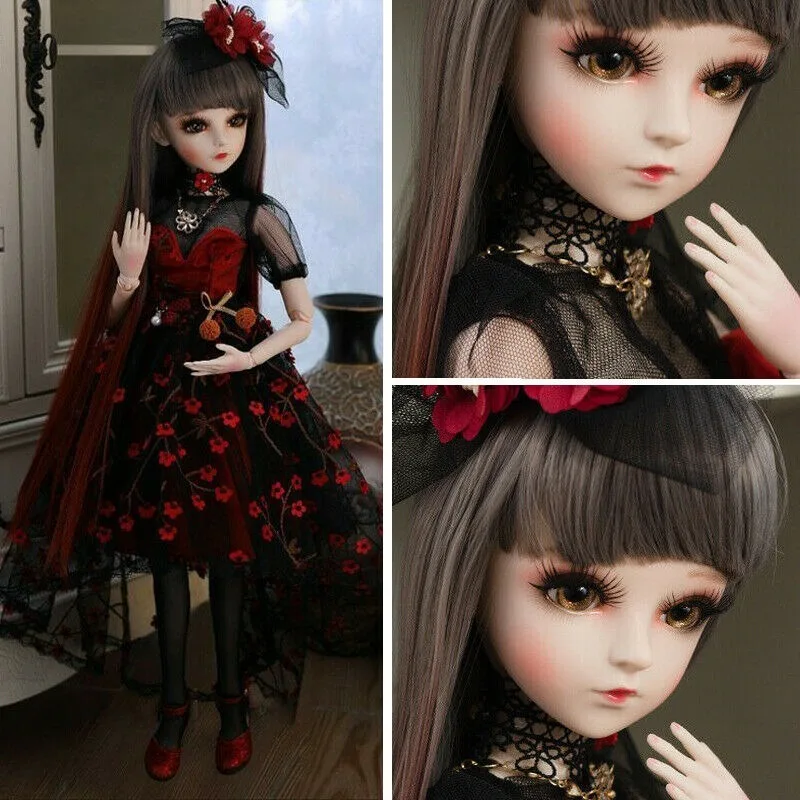 60cm 1/3 Ball Joint BJD Doll + Face Makeup + Changeable Eyes + Full Wig Baby Doll Toys Mini Toys Silicone Girls In-Stock Items 
60cm 1/3 Ball Joint BJD Doll + Face Makeup + Changeable Eyes + Full Wig Baby Doll Toys Mini Toys Silicone Girls In-Stock Items