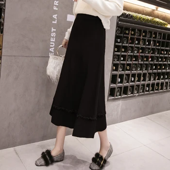 2020 Women's New Fall Winter Retro High Waist Knit Elegant Long Skirt Stretch Cotton Black Brown Pleated Skirt 
2020 Women's New Fall Winter Retro High Waist Knit Elegant Long Skirt Stretch Cotton Black Brown Pleated Skirt