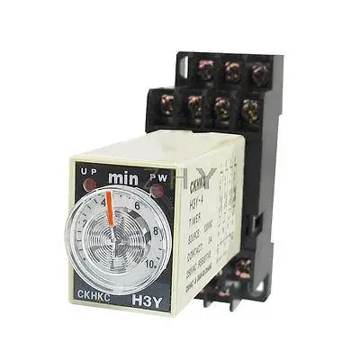 AC 220V H3Y-4 0-10 Minutes 10Min 4PDT 14 Pins Power on Time Delay Relay w Socket
AC 220V H3Y-4 0-10 Minutes 10Min 4PDT 14 Pins Power on Time Delay Relay w Socket