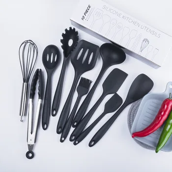 Silicone Kitchenware High Temperature 10 Piece Set Kitchenware Set Nonstick Cookware Spatula Spoon Kitchenware
Silicone Kitchenware High Temperature 10 Piece Set Kitchenware Set Nonstick Cookware Spatula Spoon Kitchenware