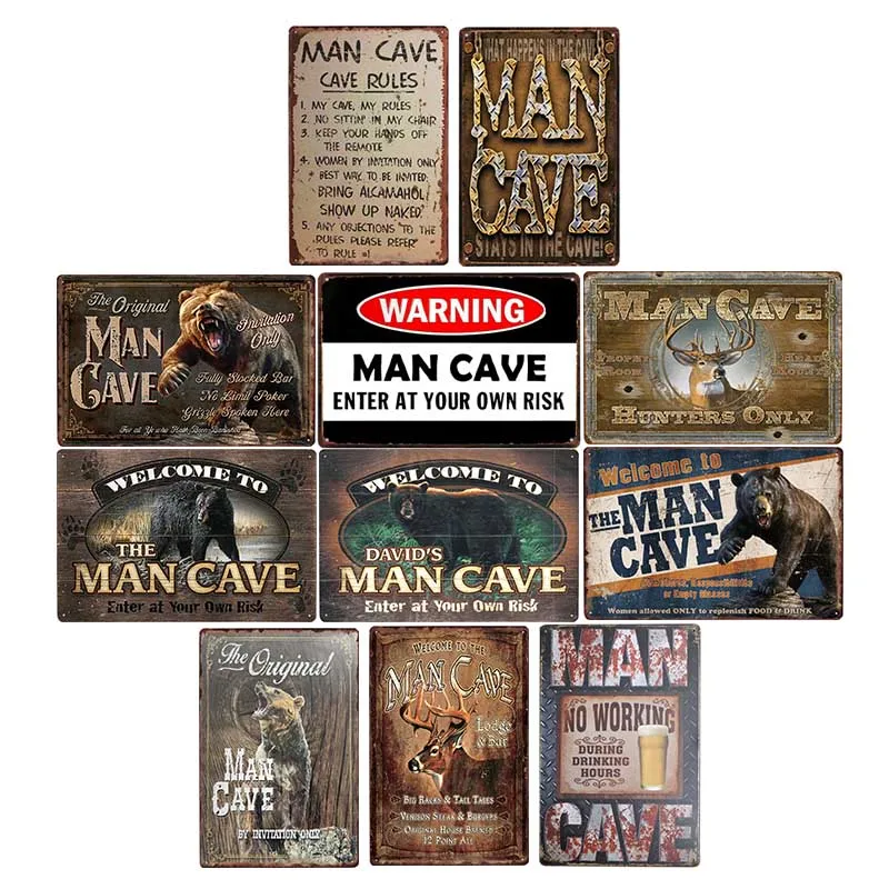 Man Cave Rule Warning Sign Vintage Metal Tin Signs Retro Wall Decor Bar Pub Home Garage Pin Up Sign Tinplate Painting Art Poster
Man Cave Rule Warning Sign Vintage Metal Tin Signs Retro Wall Decor Bar Pub Home Garage Pin Up Sign Tinplate Painting Art Poster