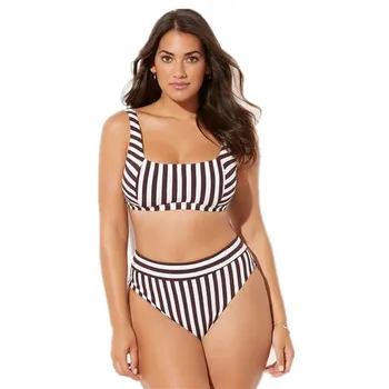 Plus Size Striped Bikini Sets Swimsuit High Waist 2020 Women's Swim Suit Swimwear Two Pieces Separate Bandeau Bathing Biquinis
Plus Size Striped Bikini Sets Swimsuit High Waist 2020 Women's Swim Suit Swimwear Two Pieces Separate Bandeau Bathing Biquinis