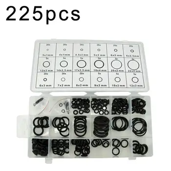225 Pcs/Set O-Ring Set Rubber Includes Plastic Storage Case Assortment Plumbing Hydraulic Air Gas Paintball
225 Pcs/Set O-Ring Set Rubber Includes Plastic Storage Case Assortment Plumbing Hydraulic Air Gas Paintball