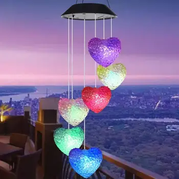 Heart Wind Chime Light Solar Lights Star Wind Bell Lamp Waterproof Hanging LED Home Outdoor Balcony Pathway Creative Decoration
Heart Wind Chime Light Solar Lights Star Wind Bell Lamp Waterproof Hanging LED Home Outdoor Balcony Pathway Creative Decoration