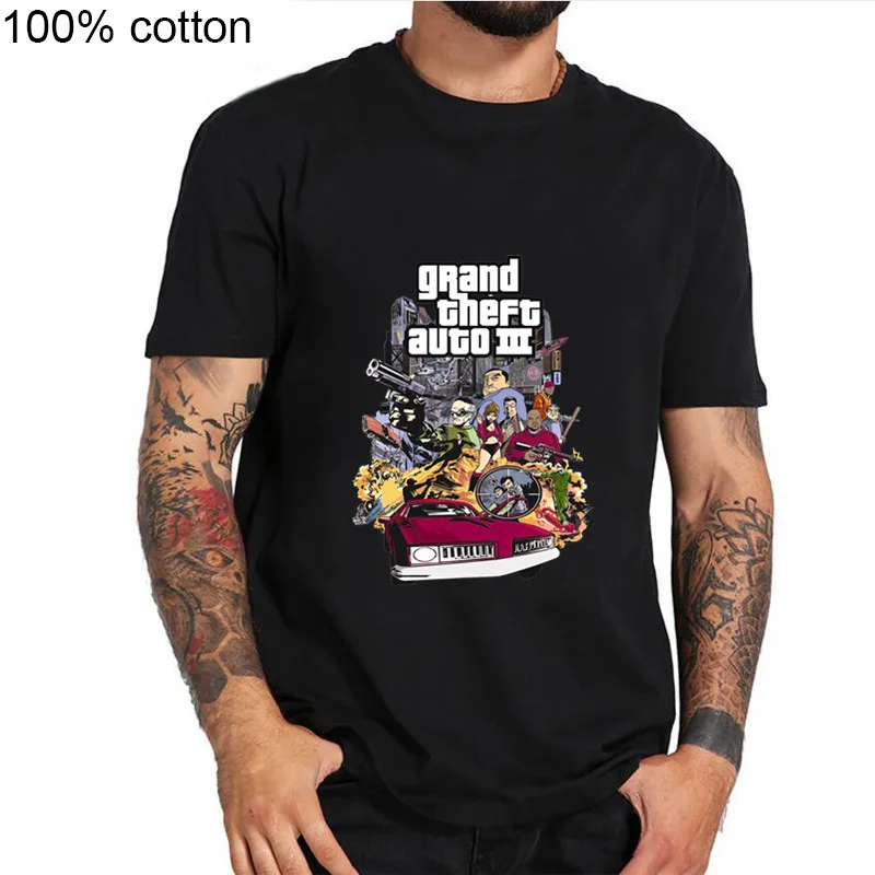 Футболка для мужчин и женщин с принтом из игры GTA grand theft auto III | Мужская одежда