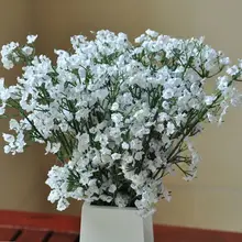 고품질의 아름다움 인공 gypsophila 꽃 가짜 실크 웨딩 파티 꽃다발 홈 인테리어 해피 선물(China)