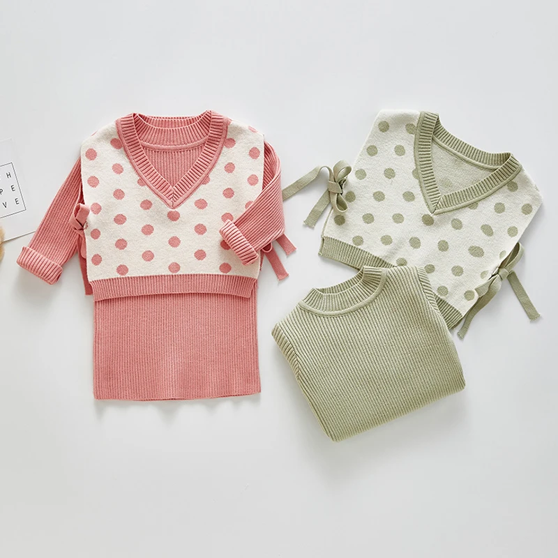 Korean Japan Style Spring Autumn Toddler Girls Sets Knitted Vest +Dress 2Pcs Baby Warm Knitted Sweater Dress Baby Girl Clothes
Korean Japan Style Spring Autumn Toddler Girls Sets Knitted Vest +Dress 2Pcs Baby Warm Knitted Sweater Dress Baby Girl Clothes