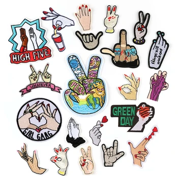 Round Heart Patch for Clothing Iron on Embroidered Sewing Applique Gestures Patches Sew on Fabric Badge DIY Apparel Accessories 
Round Heart Patch for Clothing Iron on Embroidered Sewing Applique Gestures Patches Sew on Fabric Badge DIY Apparel Accessories