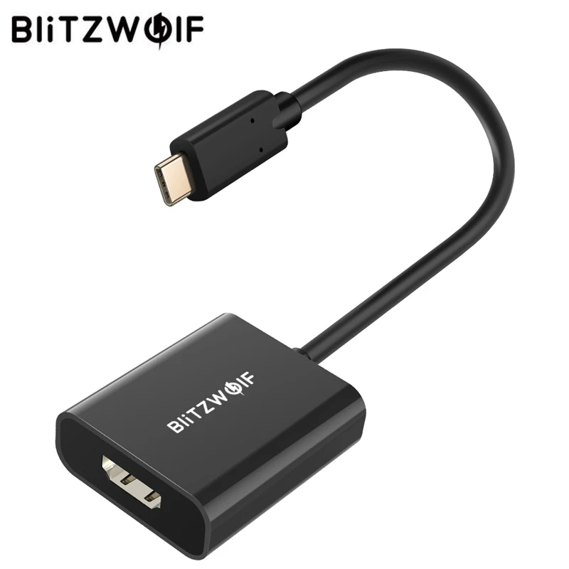 BlitzWolf USB Type C к HDMI кабель адаптер 4k 1080P конвертер Папа-мама для ПК компьютер ТВ