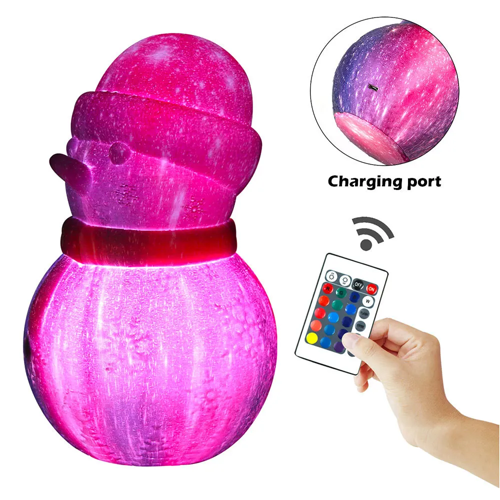 3D Christmas Glowing Snowman LED Light USB Night Light RGB 16 Colors Flashing Light Bedroom Table Lamp Decorative Lamp Christmas
3D Christmas Glowing Snowman LED Light USB Night Light RGB 16 Colors Flashing Light Bedroom Table Lamp Decorative Lamp Christmas
