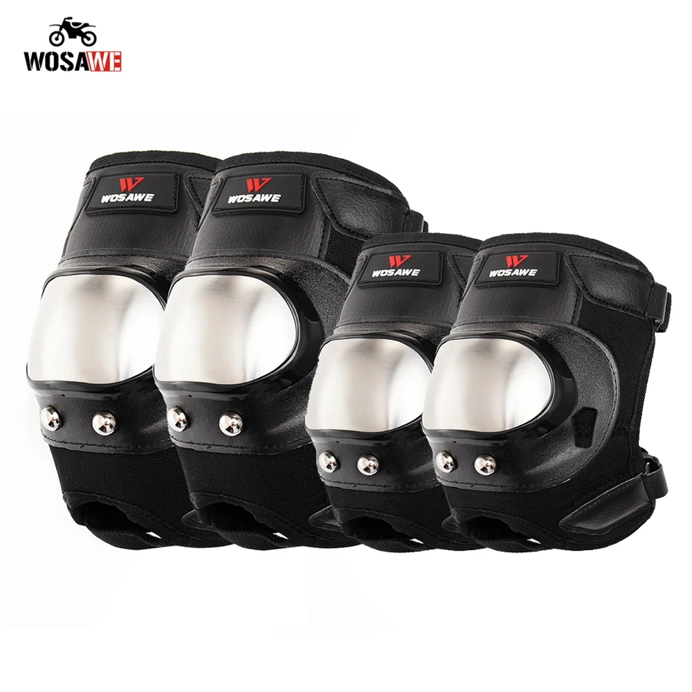 WOSAWE Motorcycle 4PCS Elbow & Knee Pads Motocross Brace Protection Knee Protector Motocross MTB ATV Stainless Protective Guards
WOSAWE Motorcycle 4PCS Elbow & Knee Pads Motocross Brace Protection Knee Protector Motocross MTB ATV Stainless Protective Guards