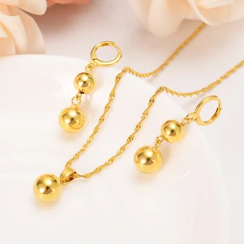 Gold lovely Bead Jewelry sets necklace Round Ball pendant Earrings for Women Arab Africa wedding girls kids party Jewelry gift
Gold lovely Bead Jewelry sets necklace Round Ball pendant Earrings for Women Arab Africa wedding girls kids party Jewelry gift