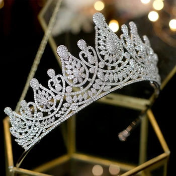 New Fashion Princess Crowns Zircon Tiara Bridal Crown Women Wedding Crowns Bride Headpiece Hairbands
New Fashion Princess Crowns Zircon Tiara Bridal Crown Women Wedding Crowns Bride Headpiece Hairbands