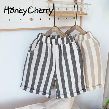 Summer New Children's Striped Ramie Cotton Pants Girls' Wide Leg Pants For Kids 
Summer New Children's Striped Ramie Cotton Pants Girls' Wide Leg Pants For Kids