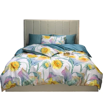 Sunflower Print bed linen sheet spread floral duvet cover Egyptian cotton bedding sets 4pc queen king size hometextile
Sunflower Print bed linen sheet spread floral duvet cover Egyptian cotton bedding sets 4pc queen king size hometextile
