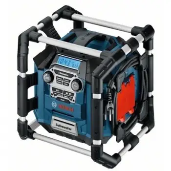BOSCH 0601429700 Radio battery GML 20 Professional 26 W AM/FM 14,4/18V-LI Inputs USB SD/MMC, withstands drop 9 m
BOSCH 0601429700 Radio battery GML 20 Professional 26 W AM/FM 14,4/18V-LI Inputs USB SD/MMC, withstands drop 9 m