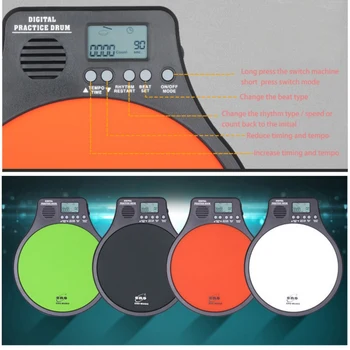 Top Quality Digital Electric Electronic Drum Pad For Training Practice Metronome Counter
Top Quality Digital Electric Electronic Drum Pad For Training Practice Metronome Counter
