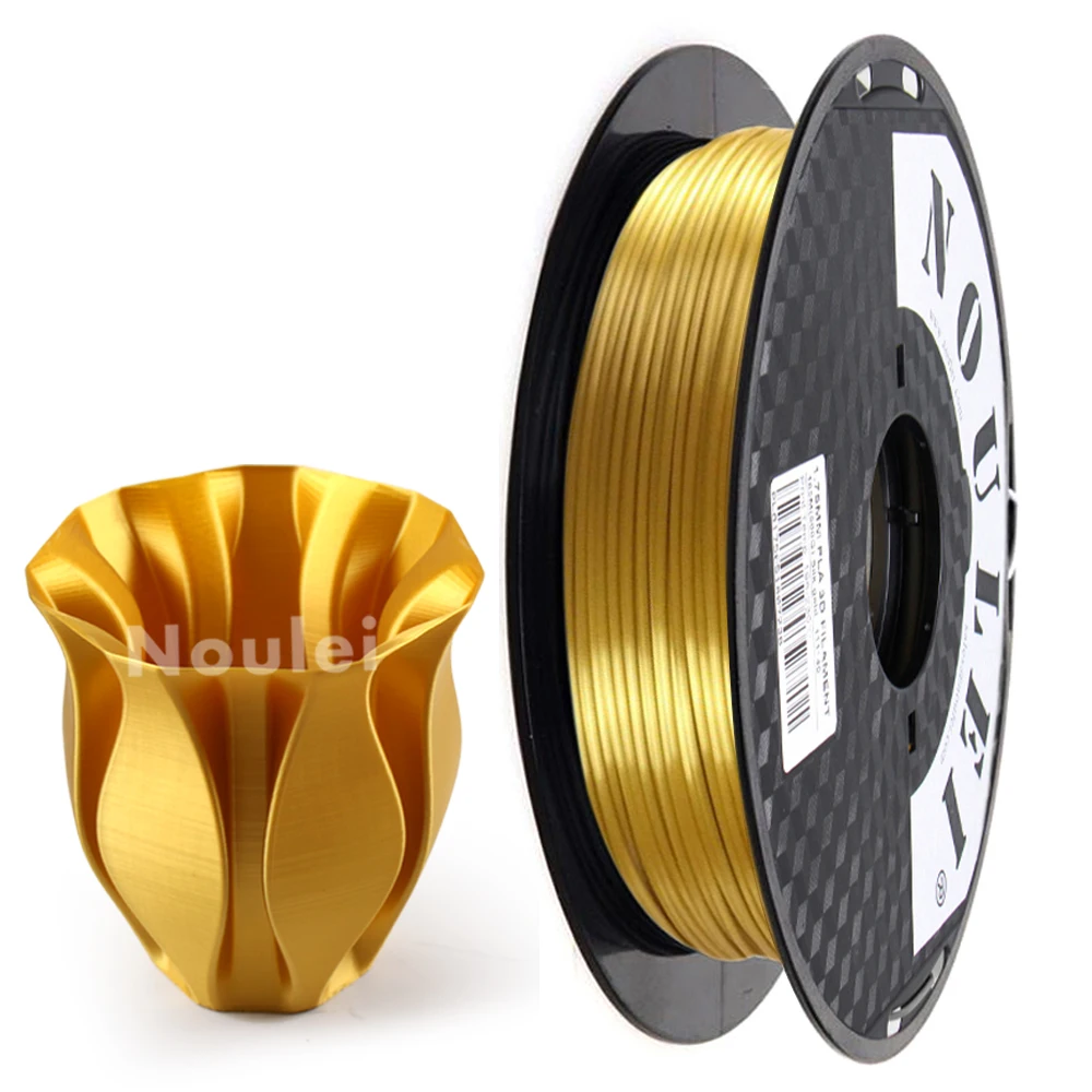 Noulei 3D Printer Filament Silk PLA 1.75mm 0.5kg Shiny Silky Rainbow Glod Rich Luster Metal for 3d printer pen Printing Material
Noulei 3D Printer Filament Silk PLA 1.75mm 0.5kg Shiny Silky Rainbow Glod Rich Luster Metal for 3d printer pen Printing Material