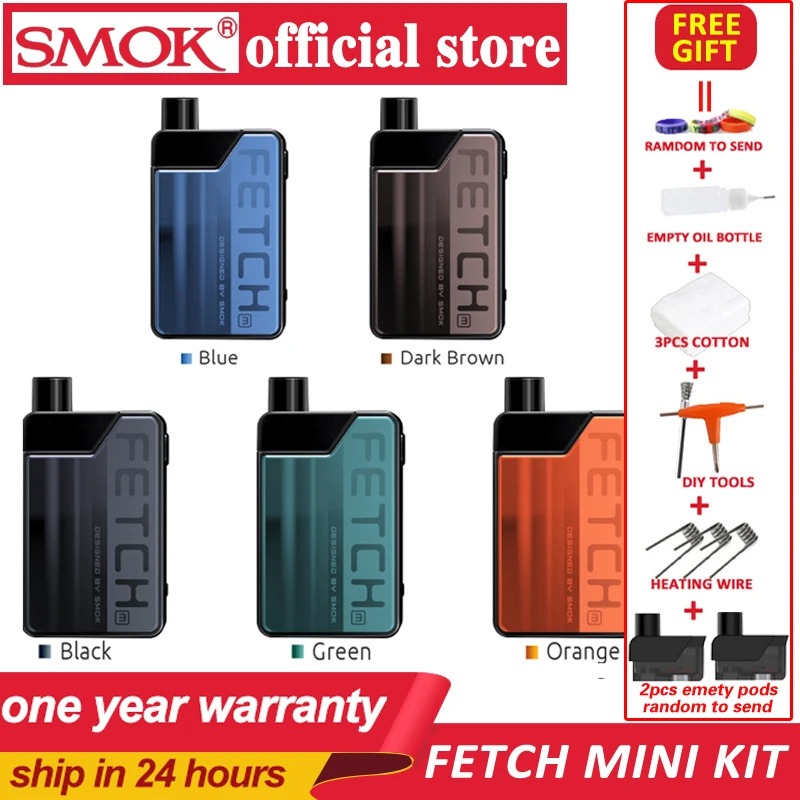 2019 New original SMOK Fetch Mini Pod Vape Kit Electronic Cigarette 3.7ml Cartridge with RPM Fetch pod 1200mAh battery built-in
2019 New original SMOK Fetch Mini Pod Vape Kit Electronic Cigarette 3.7ml Cartridge with RPM Fetch pod 1200mAh battery built-in