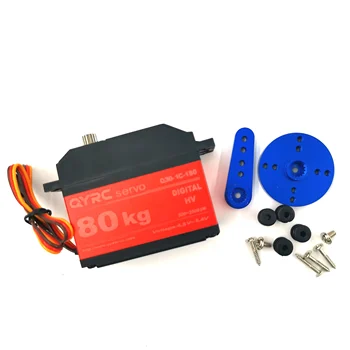 QYRC 80kg cnc metal waterproof steering gear high torque digital servo for RC car RC boat robot RC model accessories
QYRC 80kg cnc metal waterproof steering gear high torque digital servo for RC car RC boat robot RC model accessories