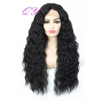 QY Hair long lace Front Hair Wigs Black Water Wave Synthetic Wigs For Women
QY Hair long lace Front Hair Wigs Black Water Wave Synthetic Wigs For Women